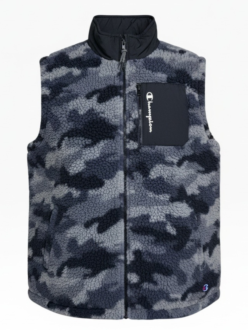 NWT Champion Reversible Cozy Sherpa Camo Vest Men's Size XL Full Zip NEW $75